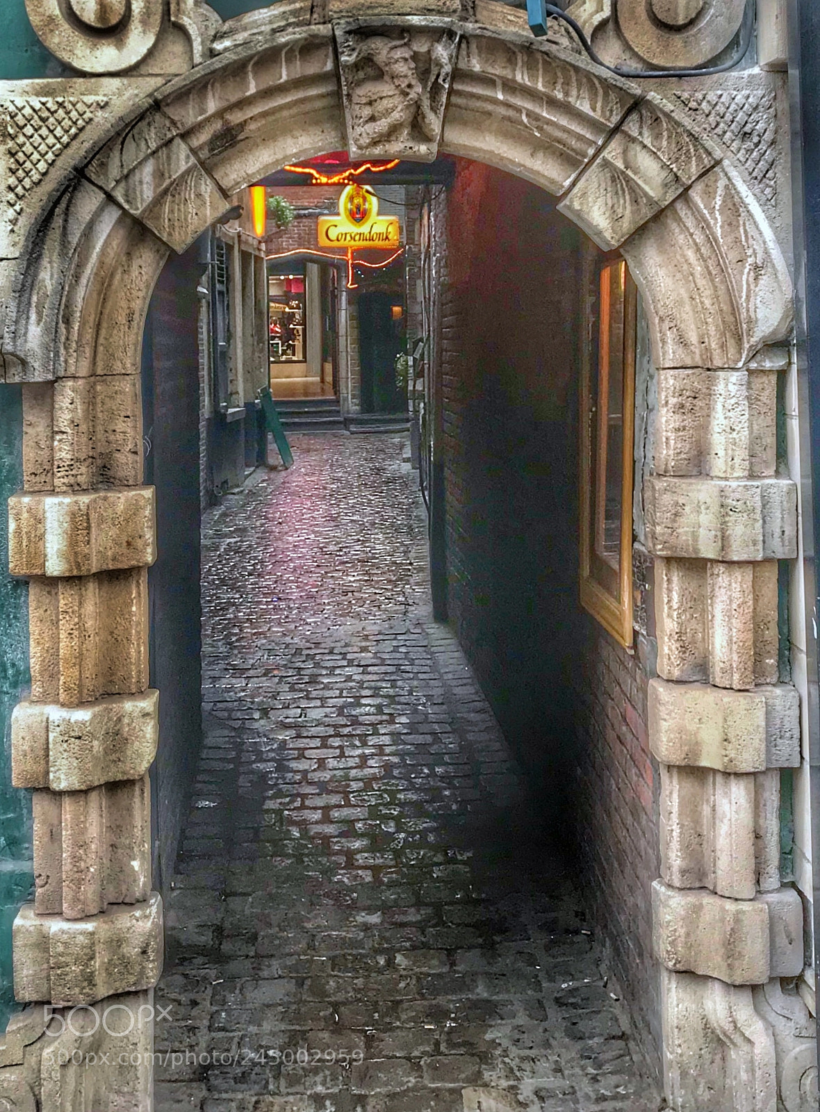 Apple iPhone 7 Plus sample photo. Alley in brussels photography