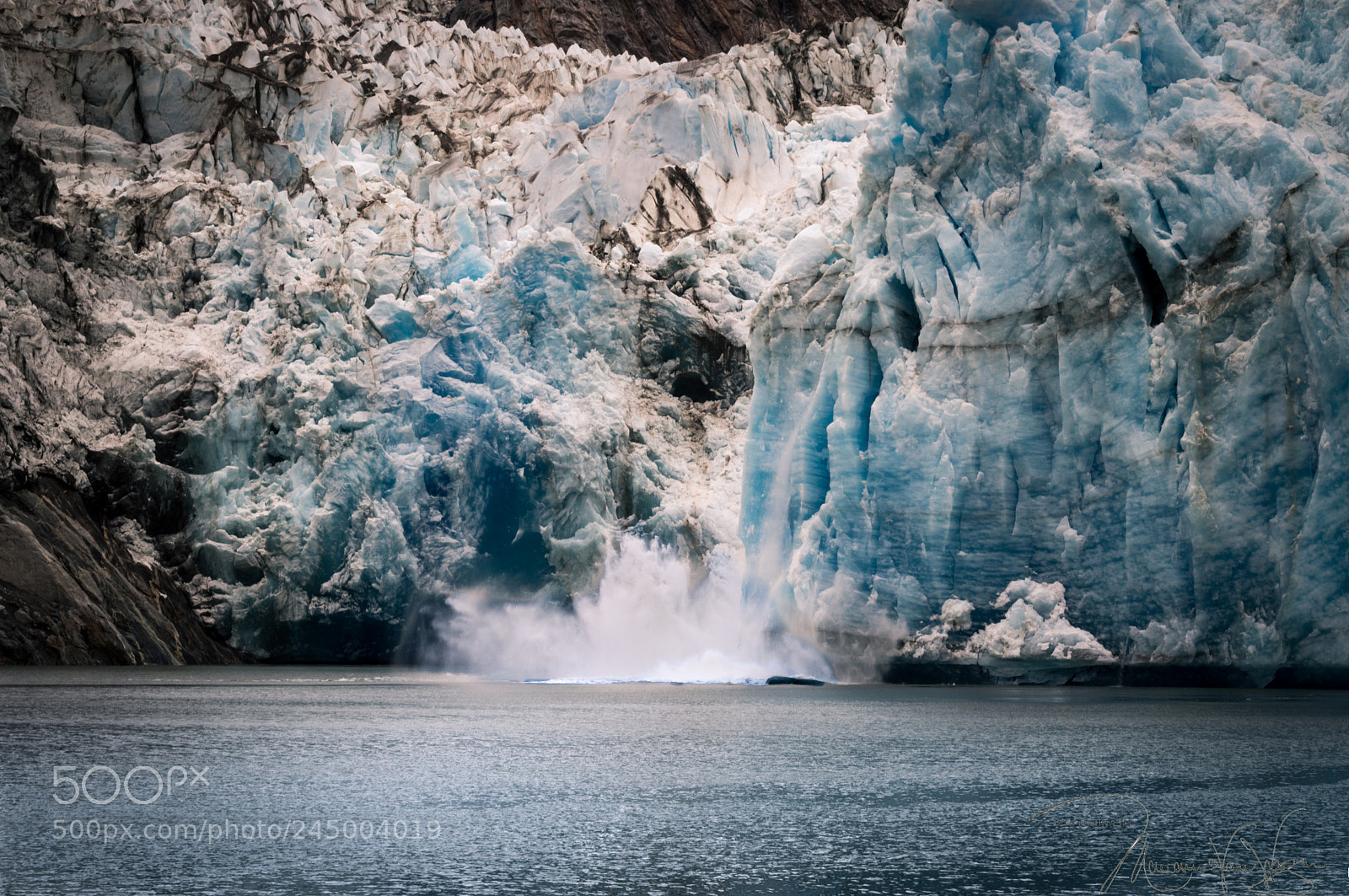 Nikon D3200 sample photo. Calving glacier photography