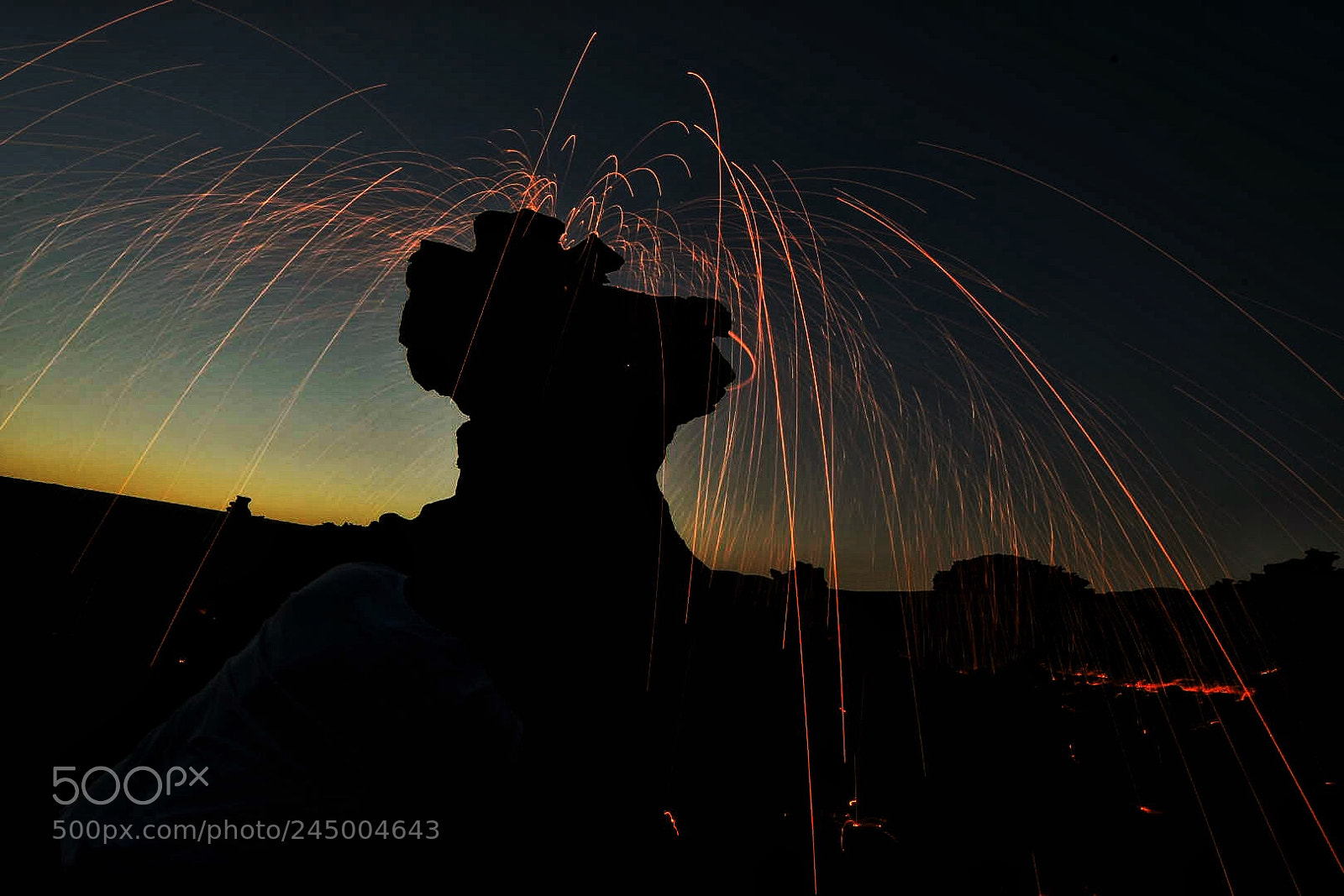 Nikon D500 sample photo. Volcano erupts steel wool photography