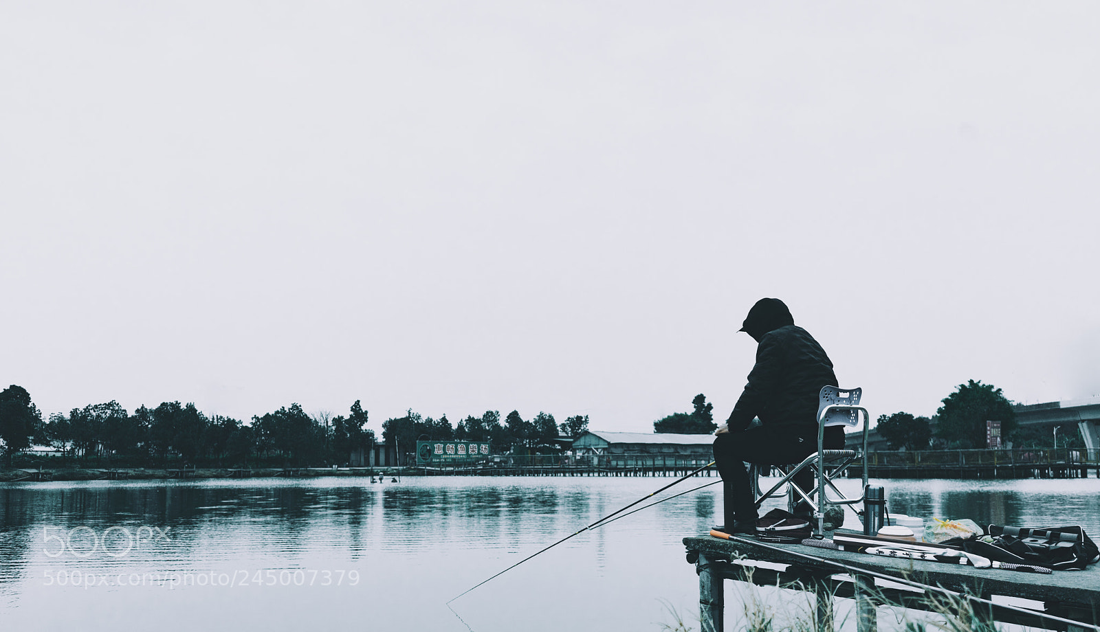 Sony a7 II sample photo. Fishing alone photography