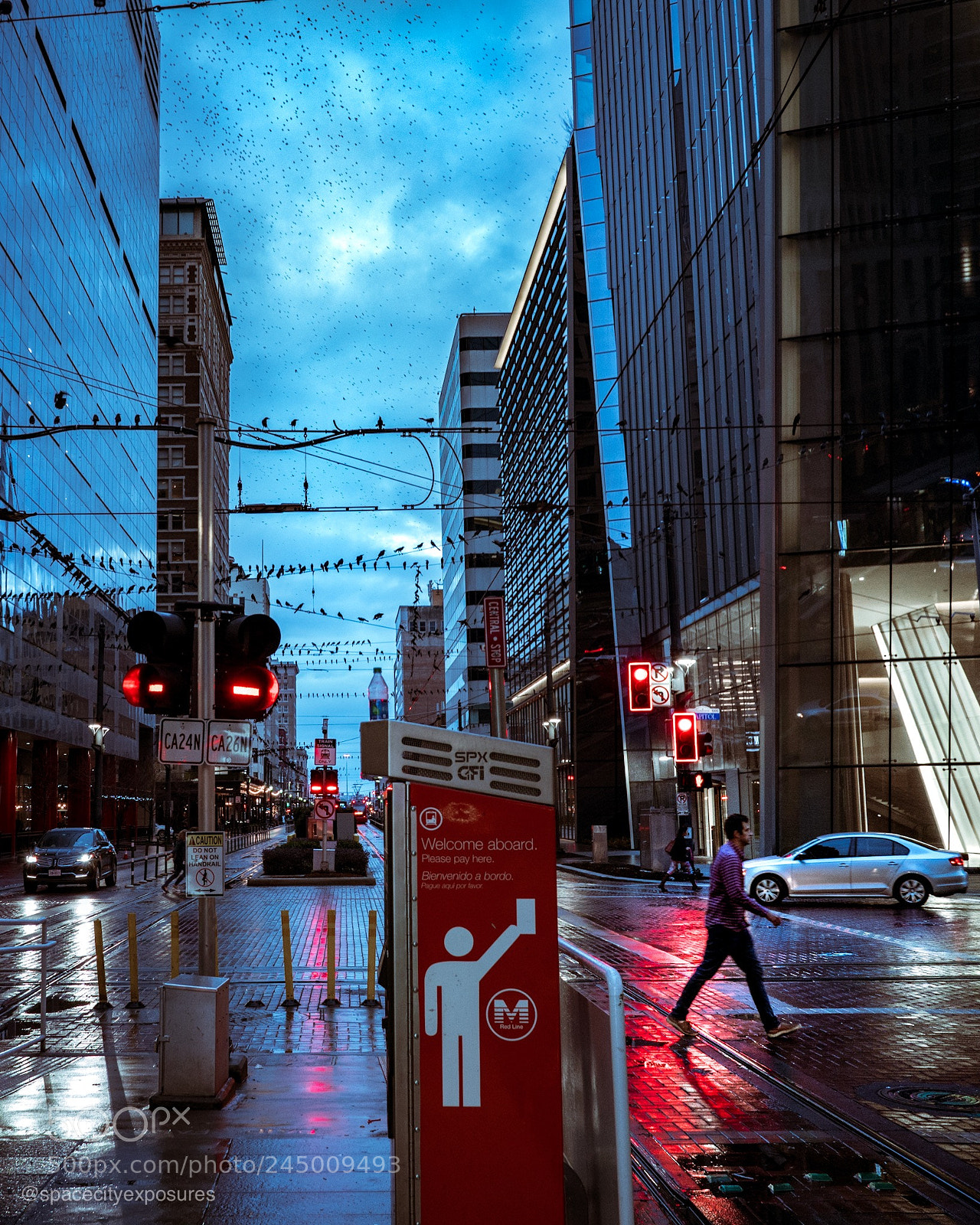 Sony a7R II sample photo. Downtown crosswalk photography