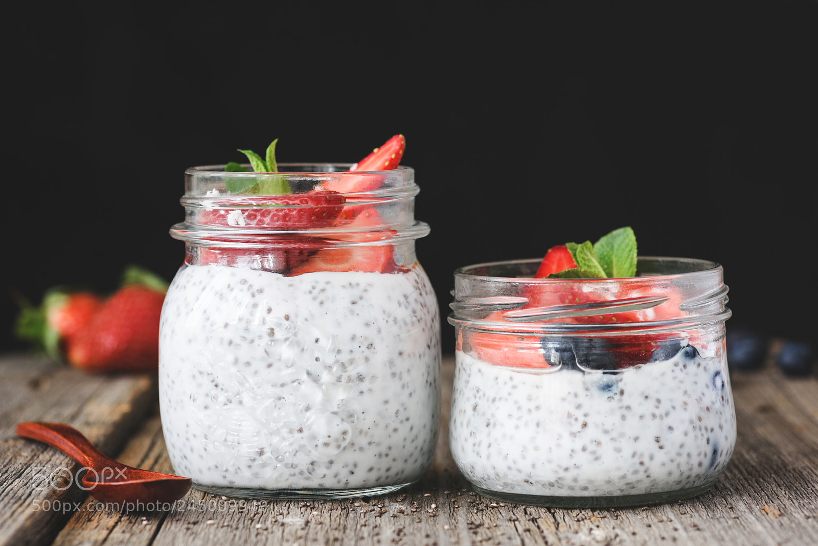 Nikon D810 sample photo. Chia seed pudding with photography