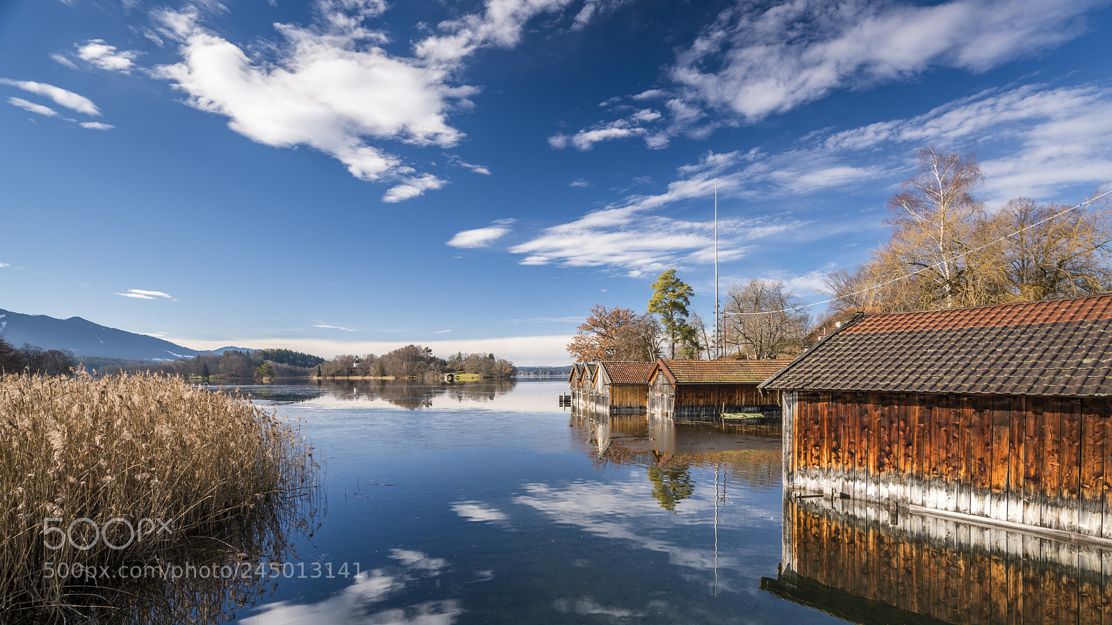 Sony a7R III sample photo. Boathouses at lake staffelsee photography