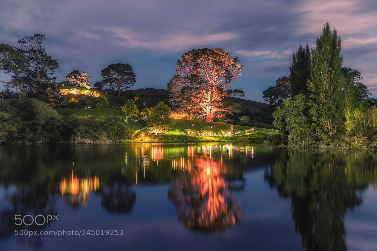 Canon EOS-1D X Mark II sample photo. Hobbition village night magic photography