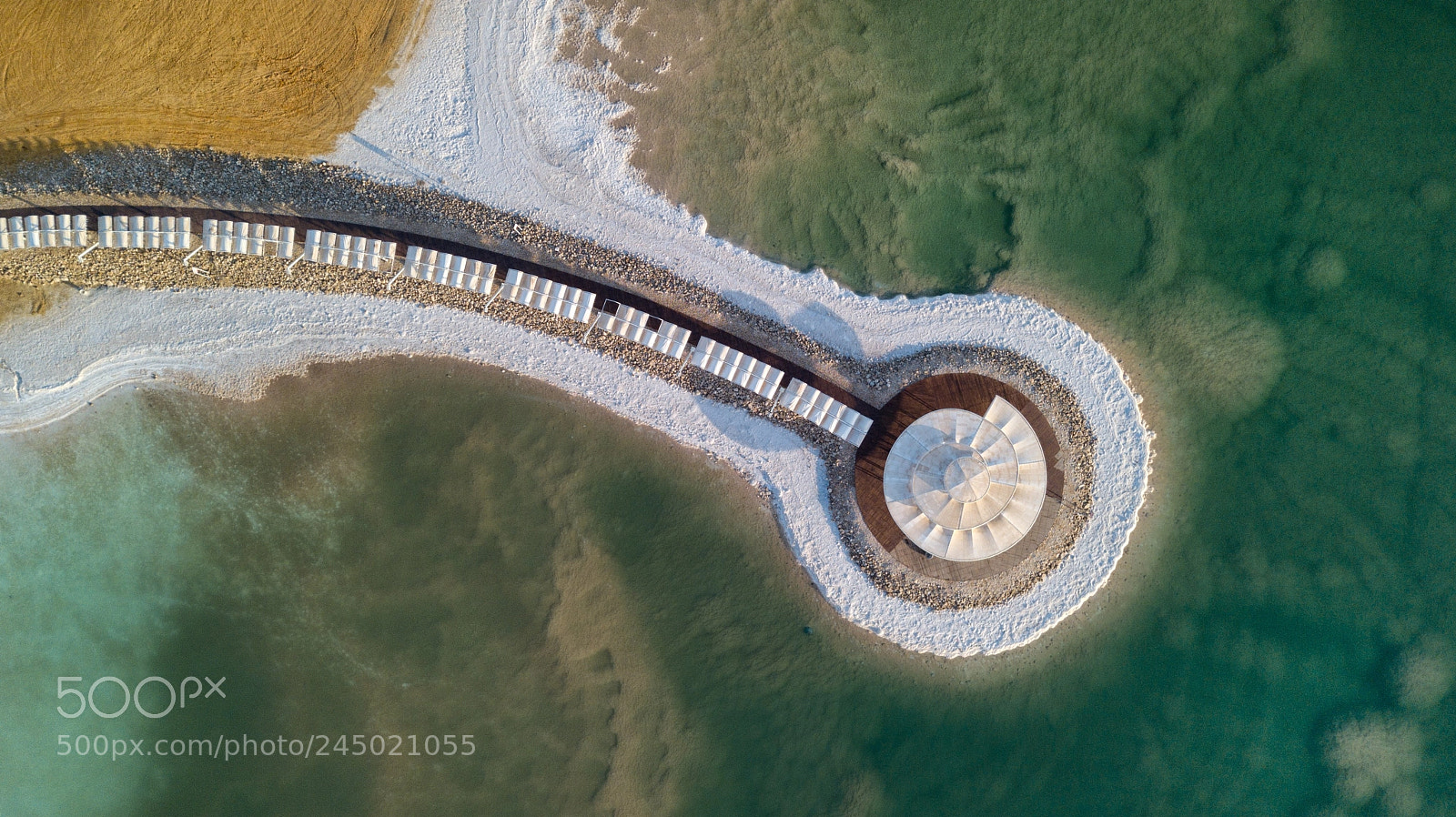 DJI FC220 sample photo. Salty boardwalk photography