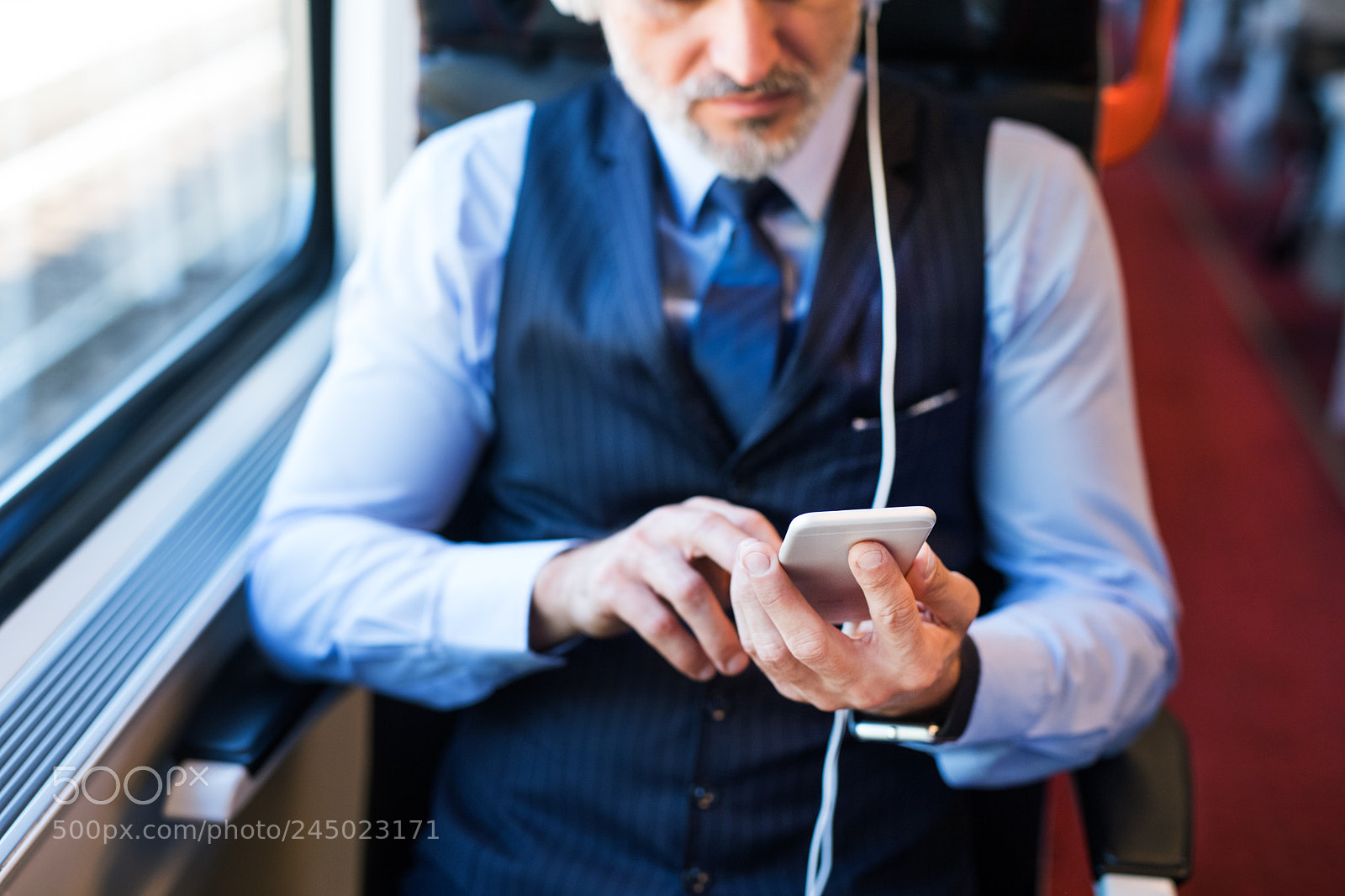 Nikon D5 sample photo. Mature businessman with smartphone photography