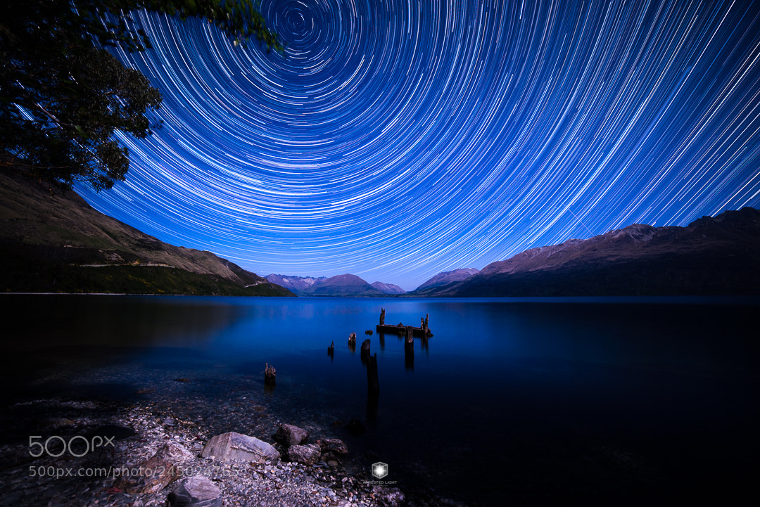 Nikon D610 sample photo. Broken jetty star trail photography
