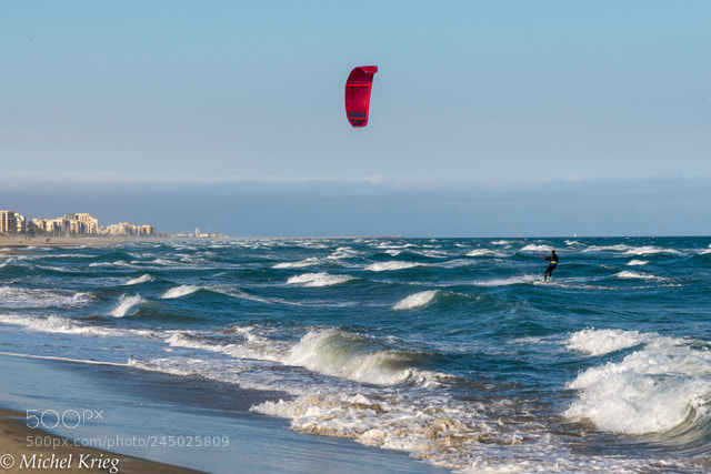 Nikon D610 sample photo. Kite surf spot canet photography