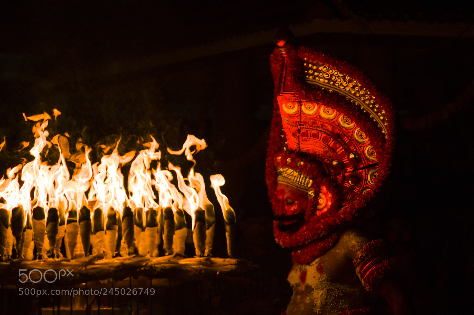 Nikon D3200 sample photo. Kathivannoor veeran theyyam photography