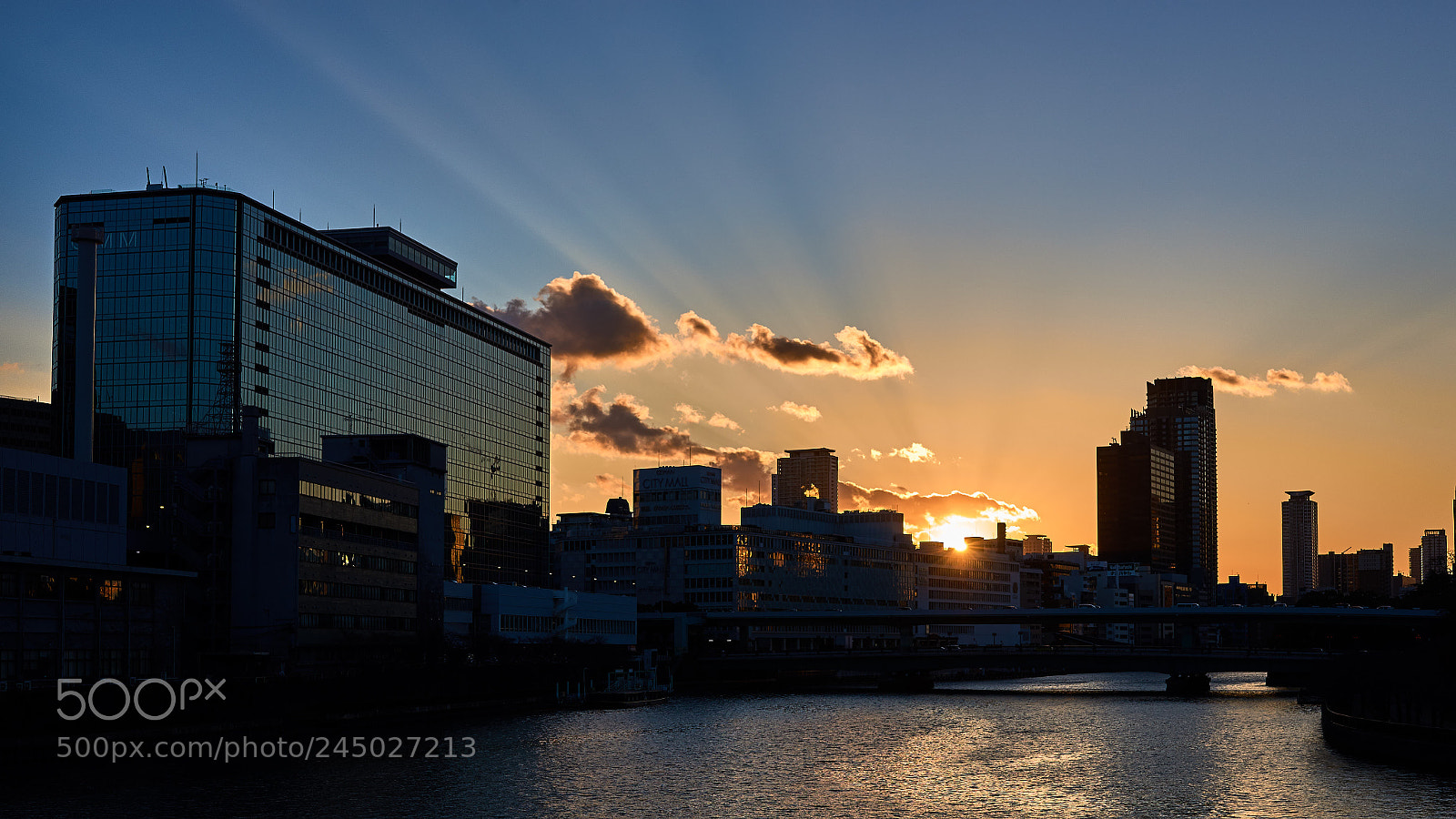 Sony SLT-A99V sample photo. "osaka" sunset's photography