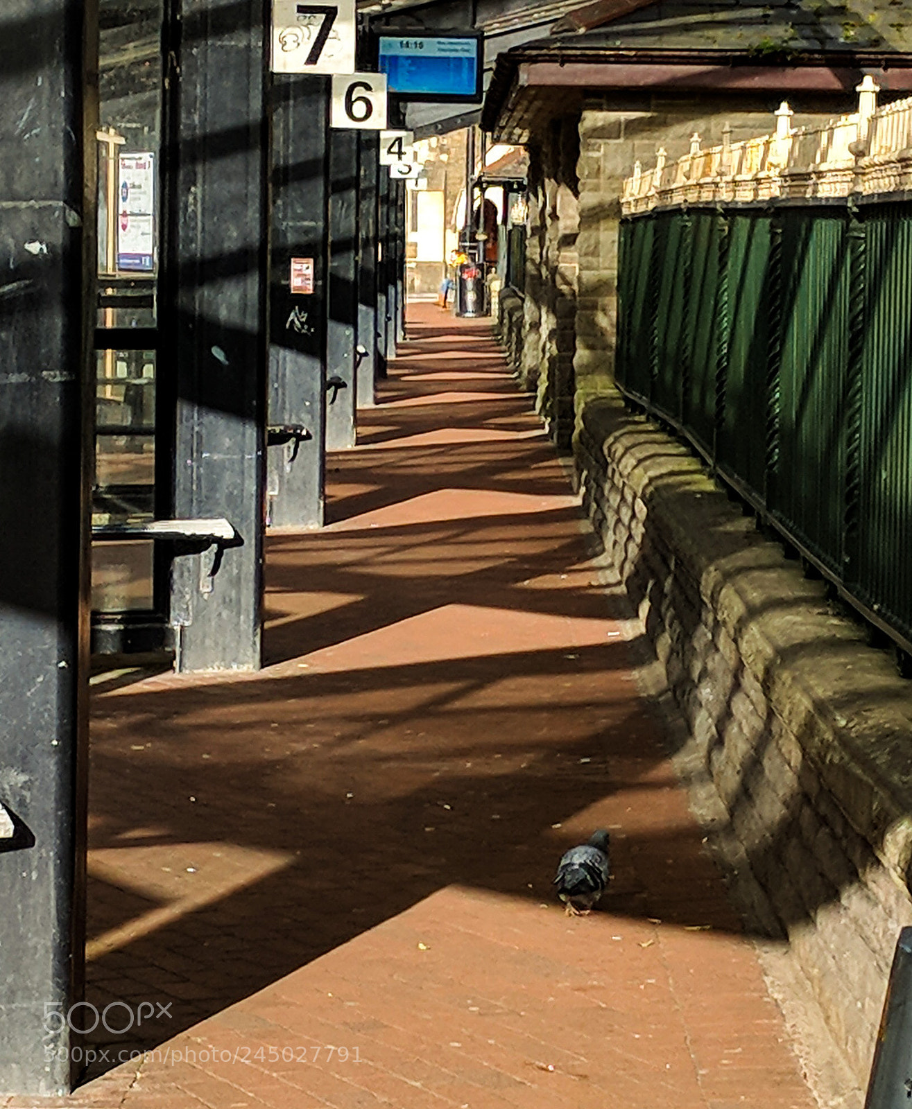 Google Pixel sample photo. Bus stop sunday photography