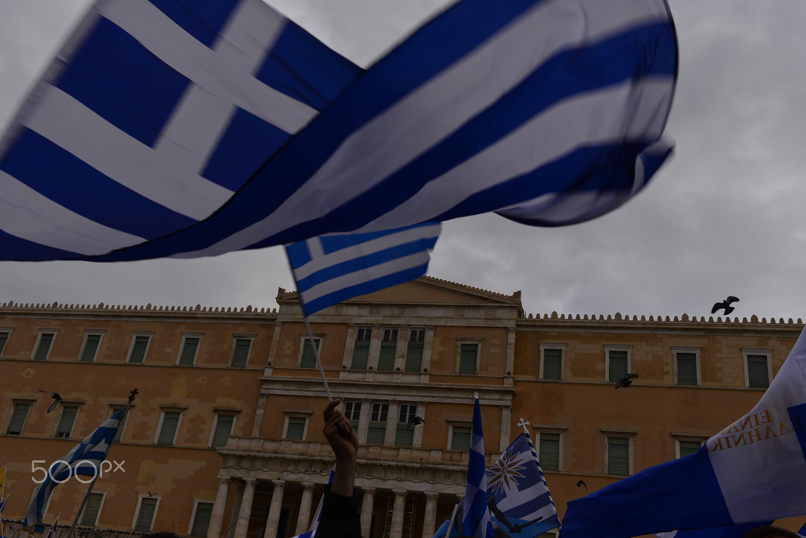 Nikon D610 sample photo. Protest rally in front of the greek parliament photography