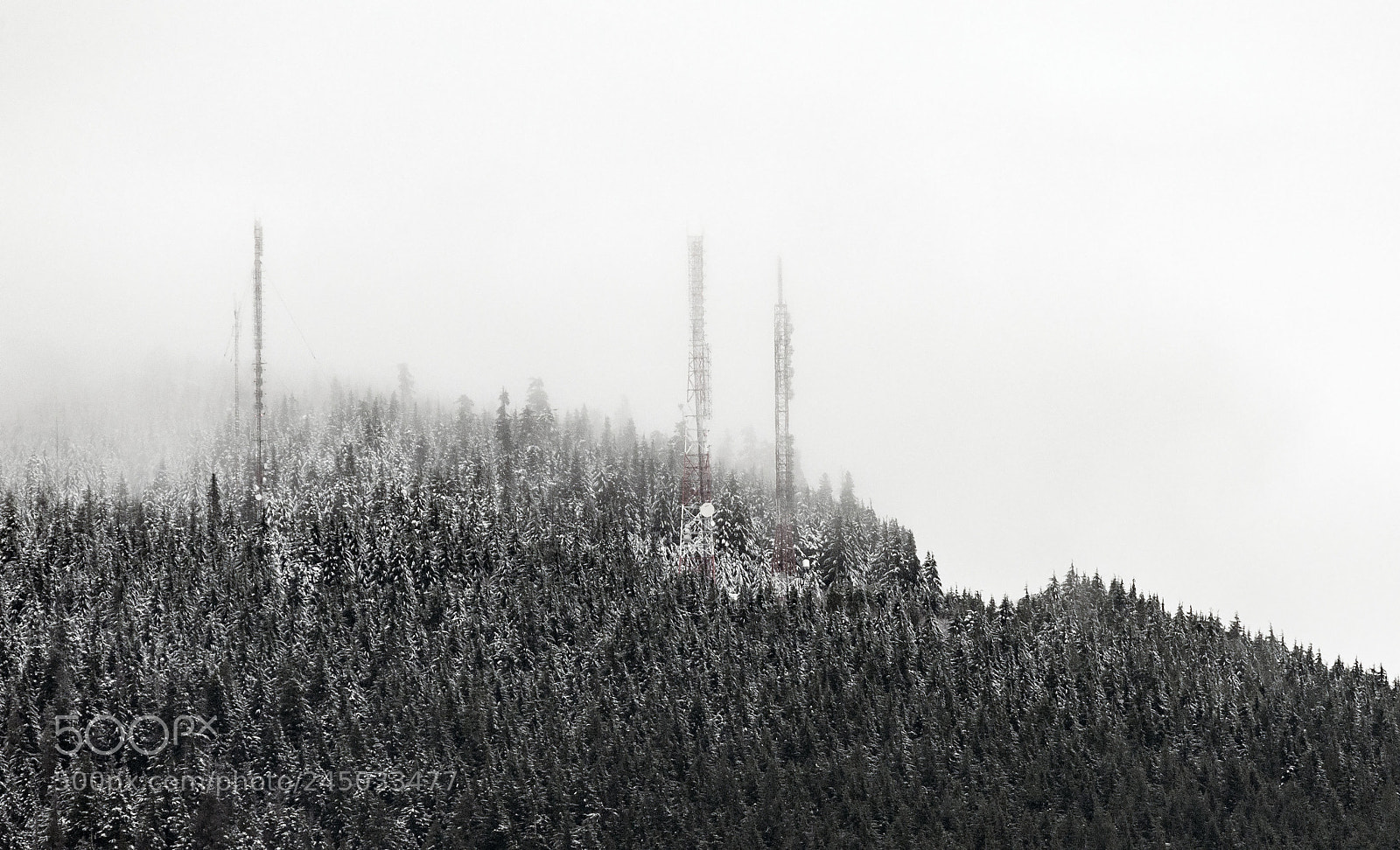 Nikon D610 sample photo. Seymour mountain radio towers photography