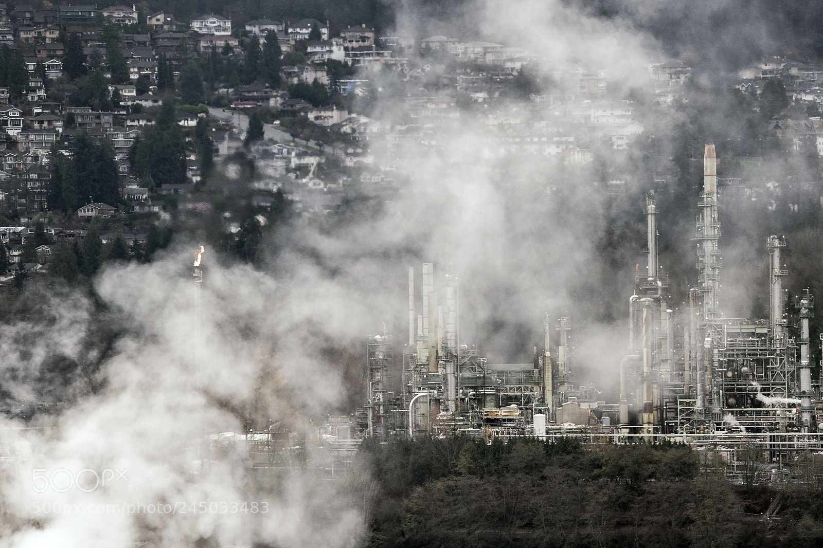 Nikon D610 sample photo. Cheveron refinery in burnaby photography