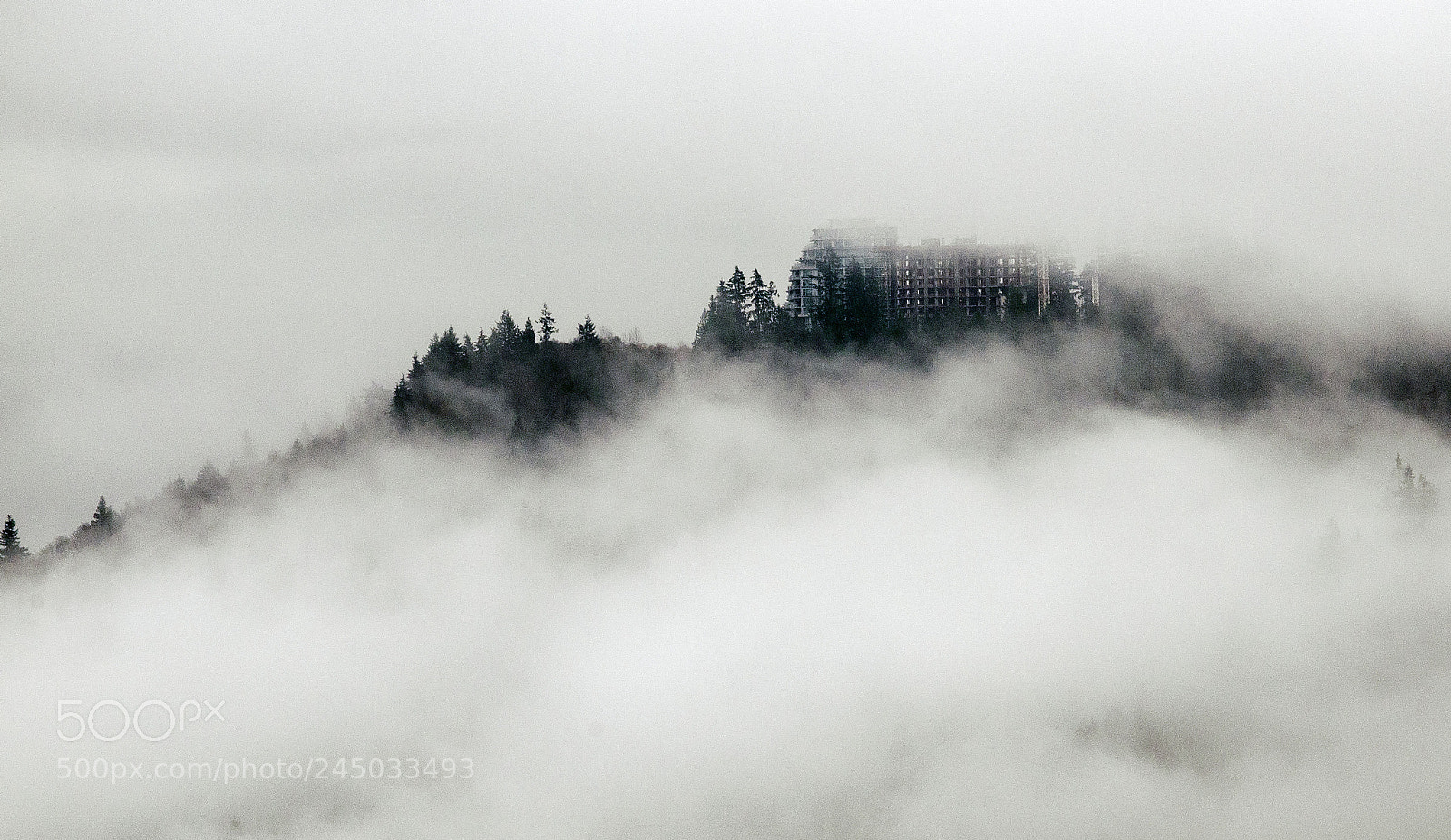Nikon D610 sample photo. Sfu in the clouds photography