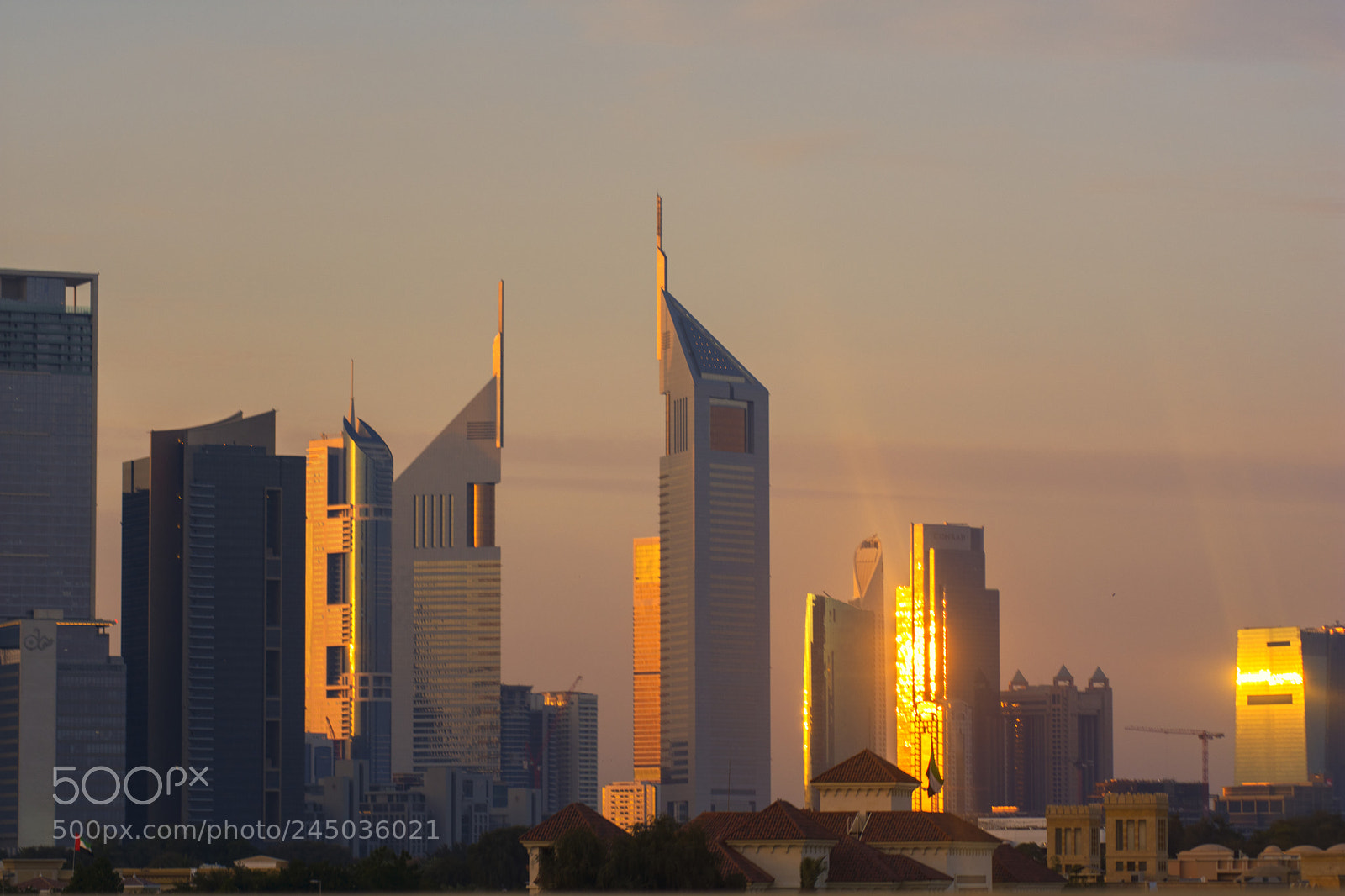 Nikon D3400 sample photo. Sunset at emirates towers photography