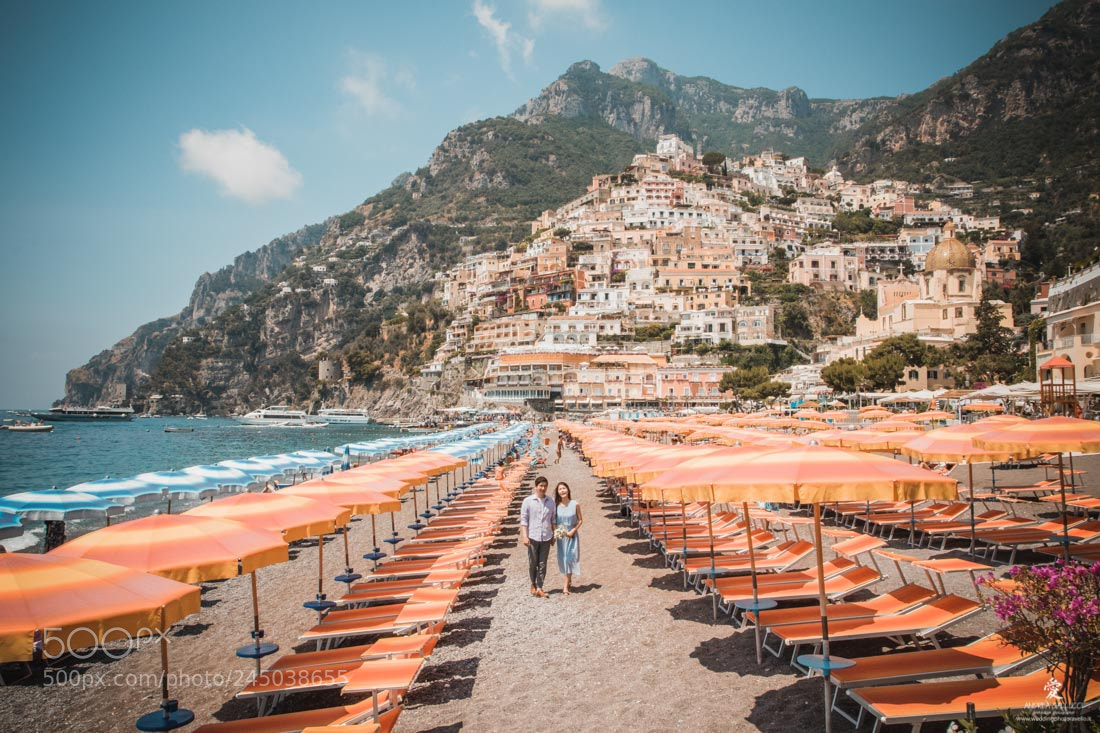 Canon EOS 7D Mark II sample photo. Engagement in positano photography