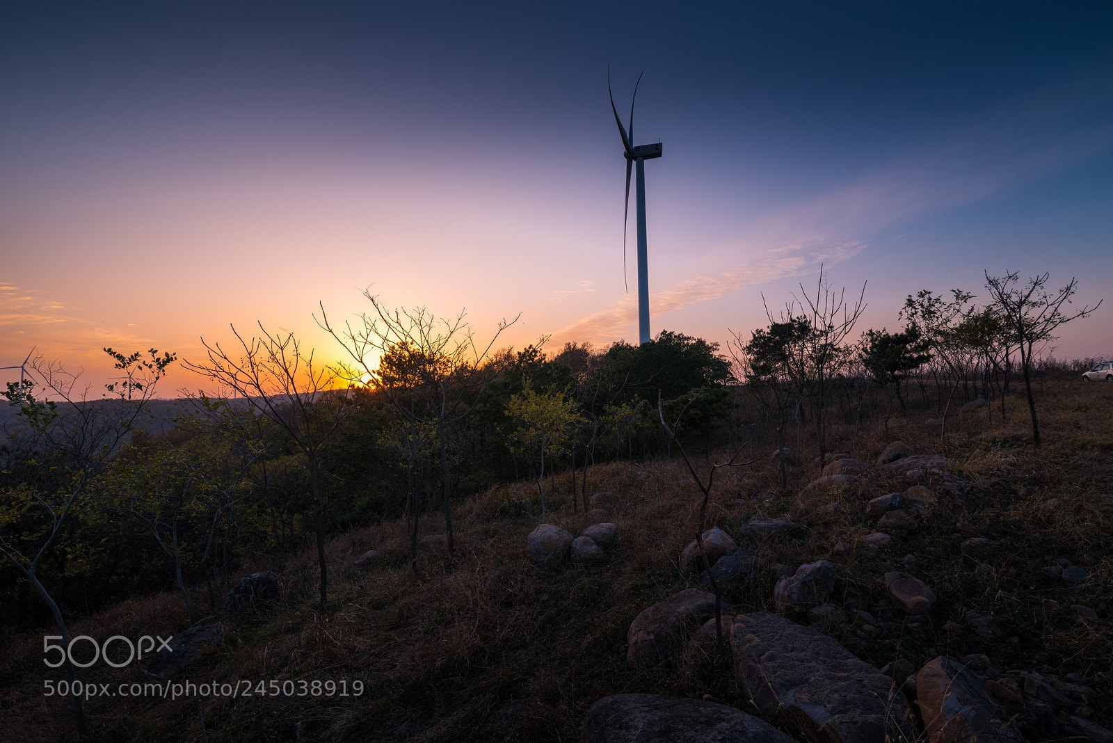 Nikon D800 sample photo. The windmill at sunset photography