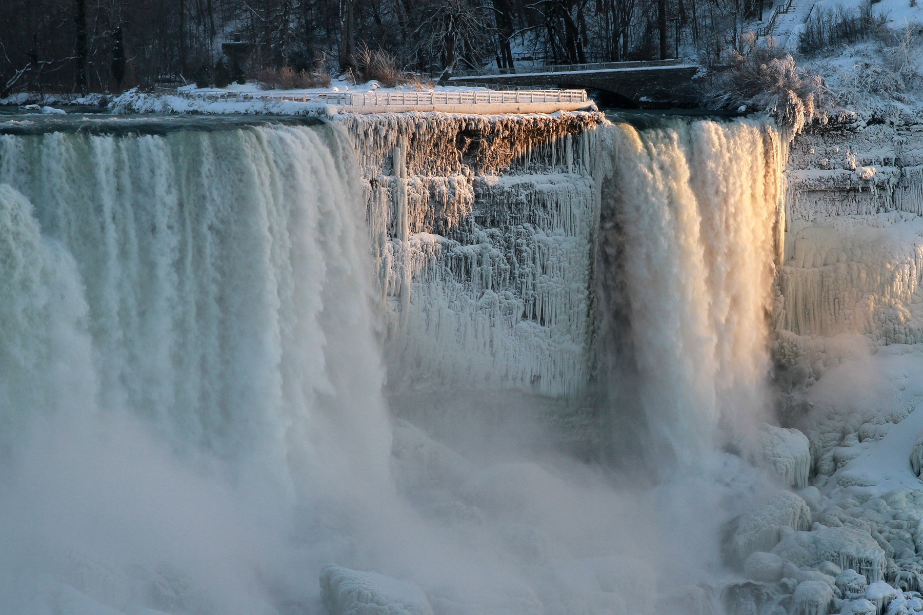 Canon EOS 7D + Canon EF 70-200mm F4L USM sample photo. American falls in winter photography