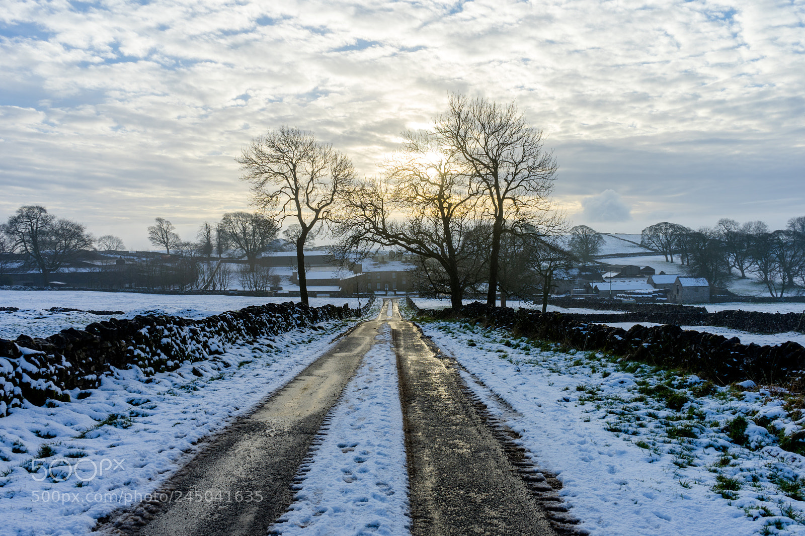 Sony a7 II sample photo. Tideswell winter sunset (i) photography