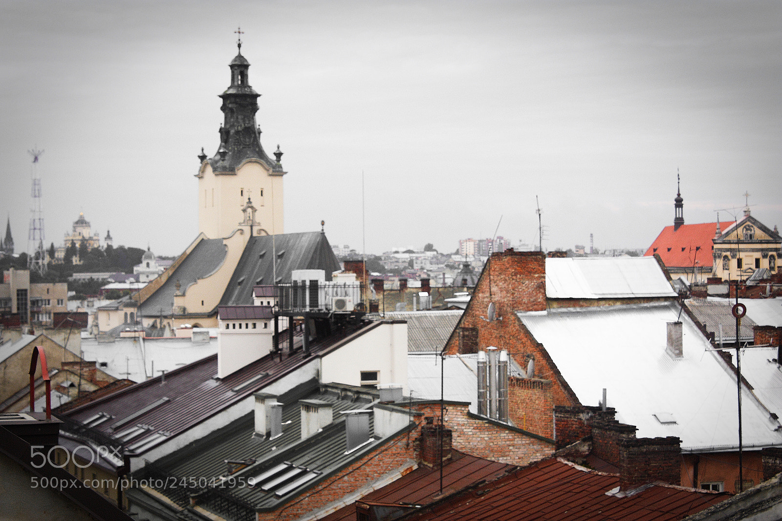 Canon EOS 450D (EOS Rebel XSi / EOS Kiss X2) sample photo. Lviv the rooftops of photography