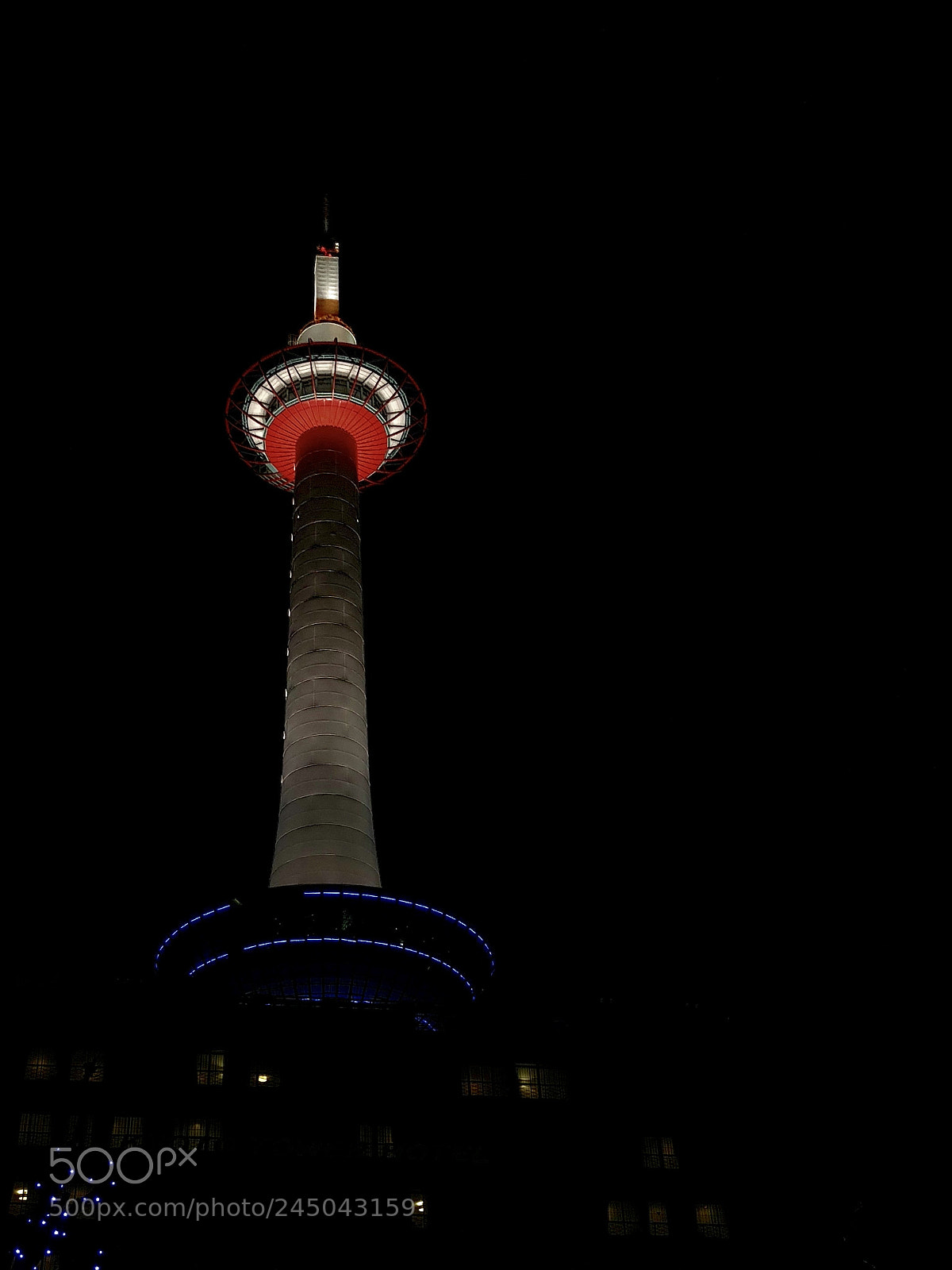 Apple iPhone X sample photo. Kyoto tower photography