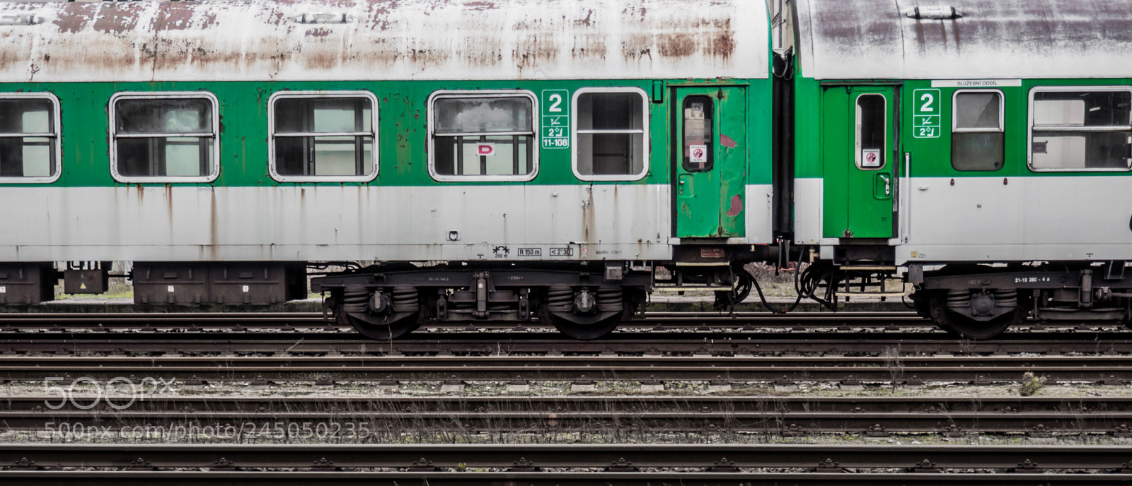 Olympus OM-D E-M10 sample photo. Old train car left photography