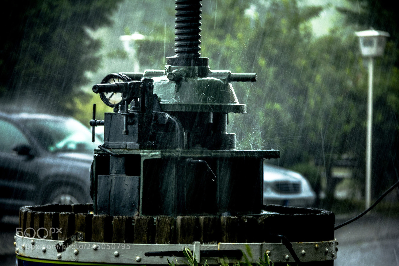 Canon EOS 60D sample photo. Weinpresse im regen photography