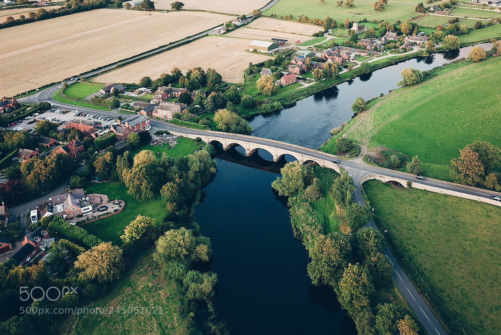 DJI FC220 sample photo. Swarkestone bridge photography
