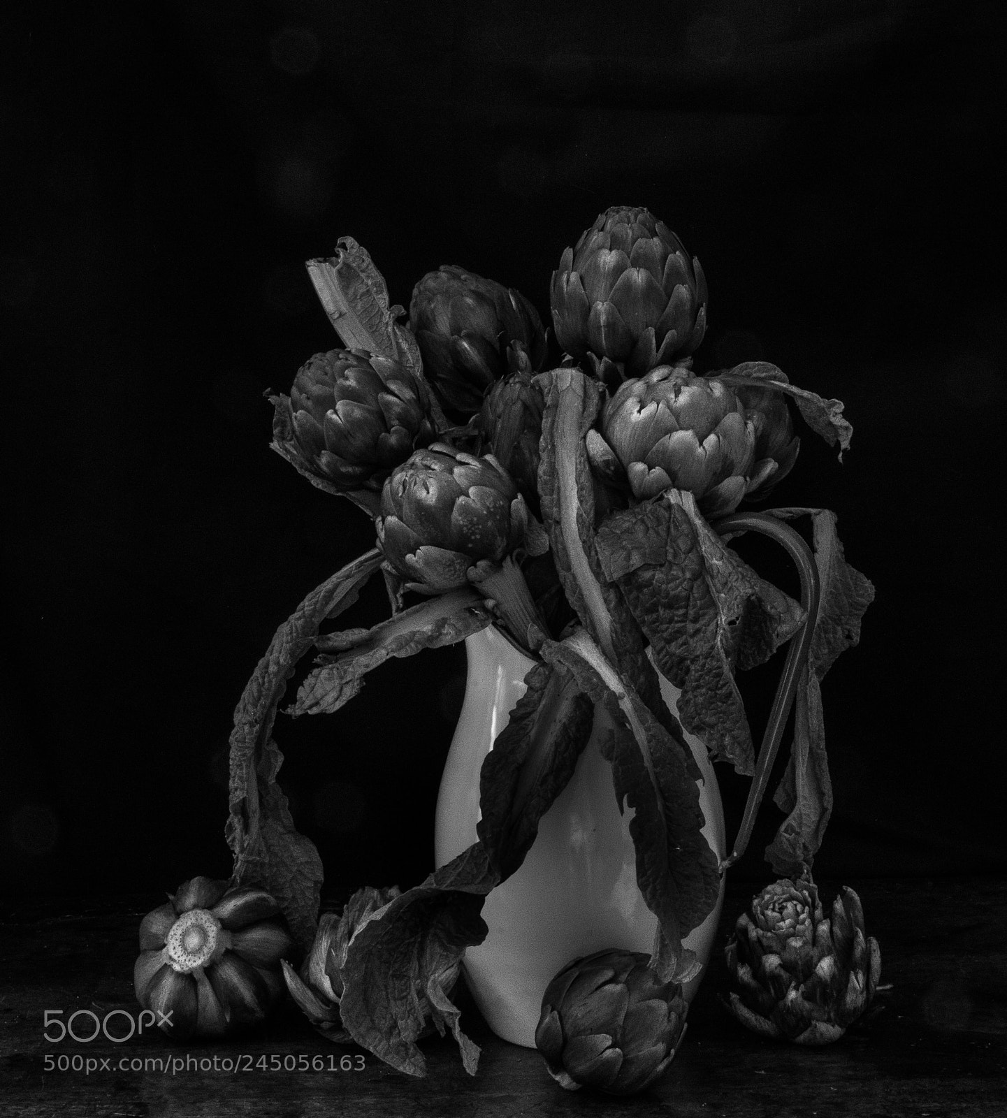 Sony a7R sample photo. Carciofi e brocca photography