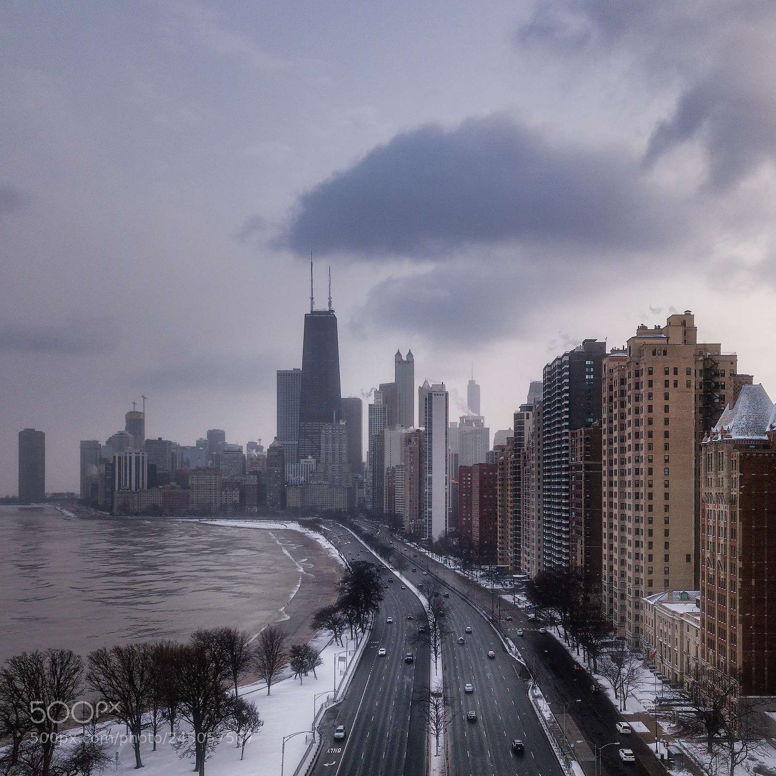 DJI FC220 sample photo. Moody city photography