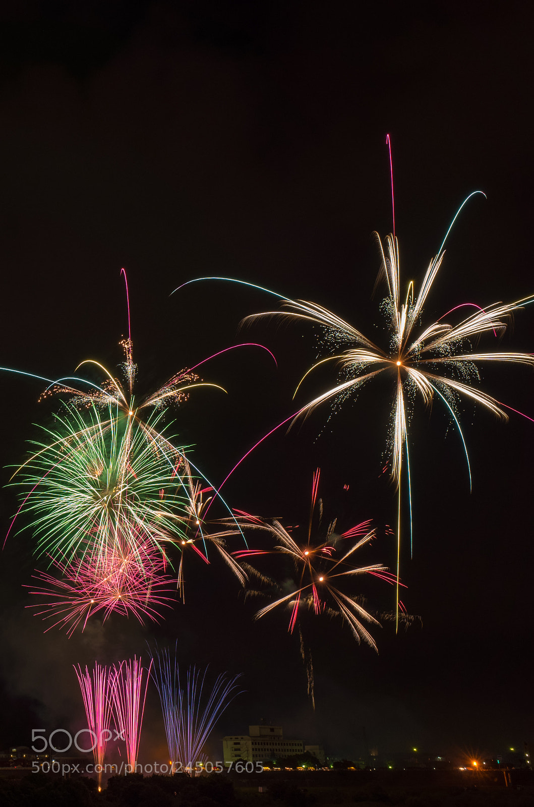 Ricoh GR II sample photo. Fireworks in minokamo, japan photography