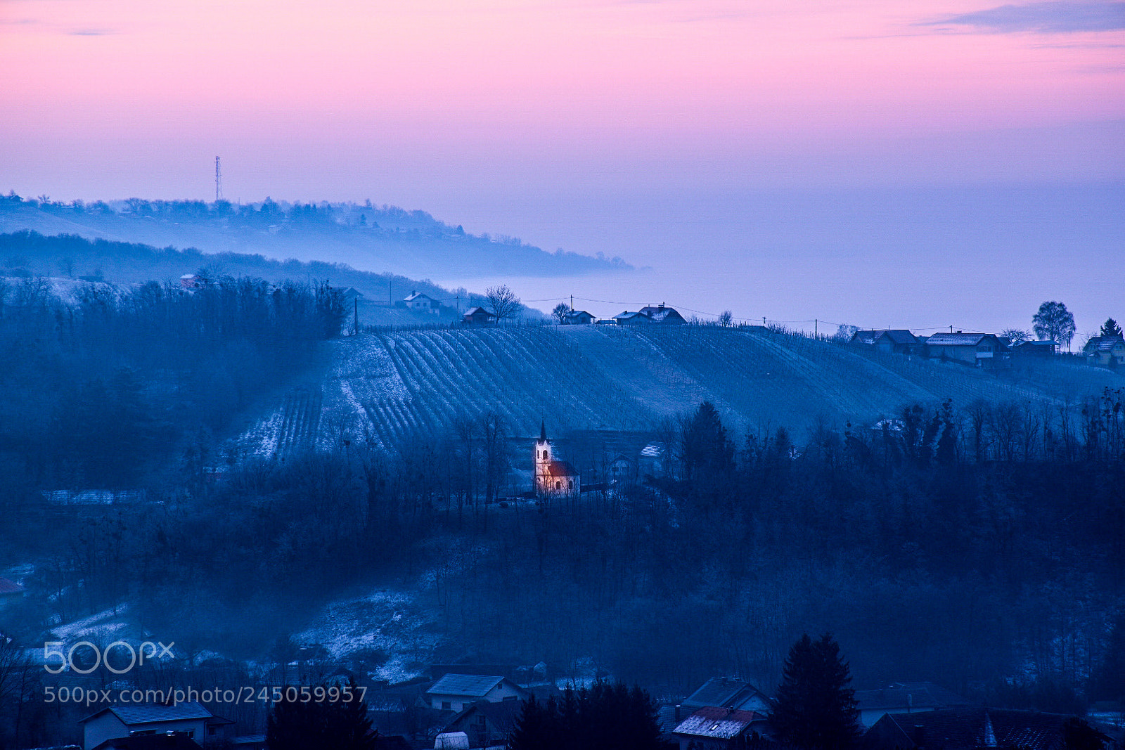 Nikon D5600 sample photo. Purple pink sky over photography
