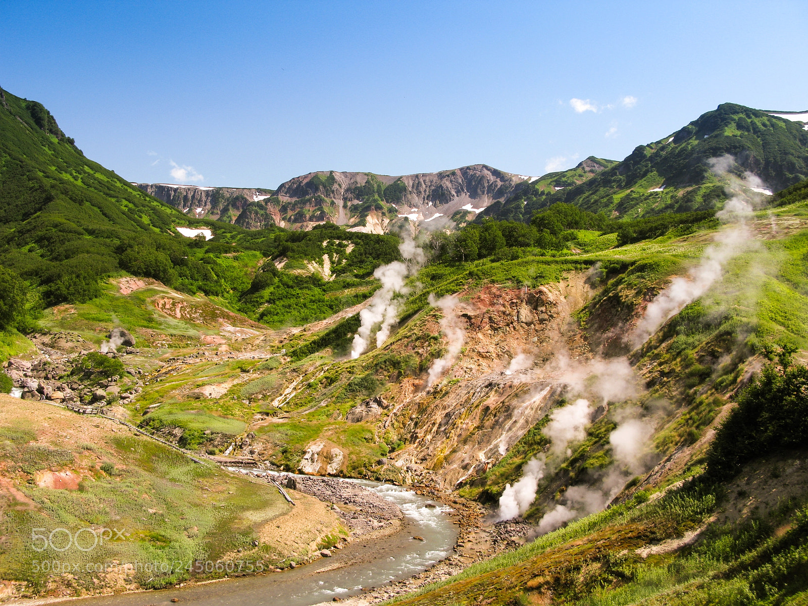 Canon POWERSHOT G9 sample photo. Panorama of geysers valley photography