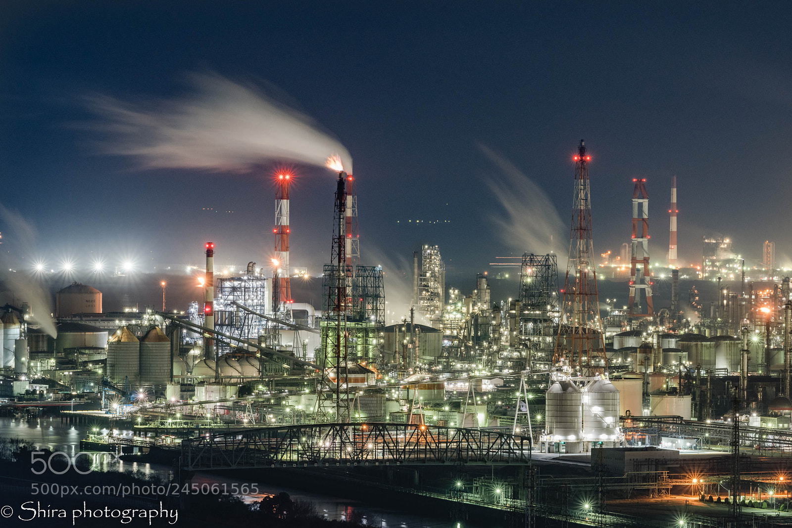 Nikon D810 sample photo. Factory night view photography