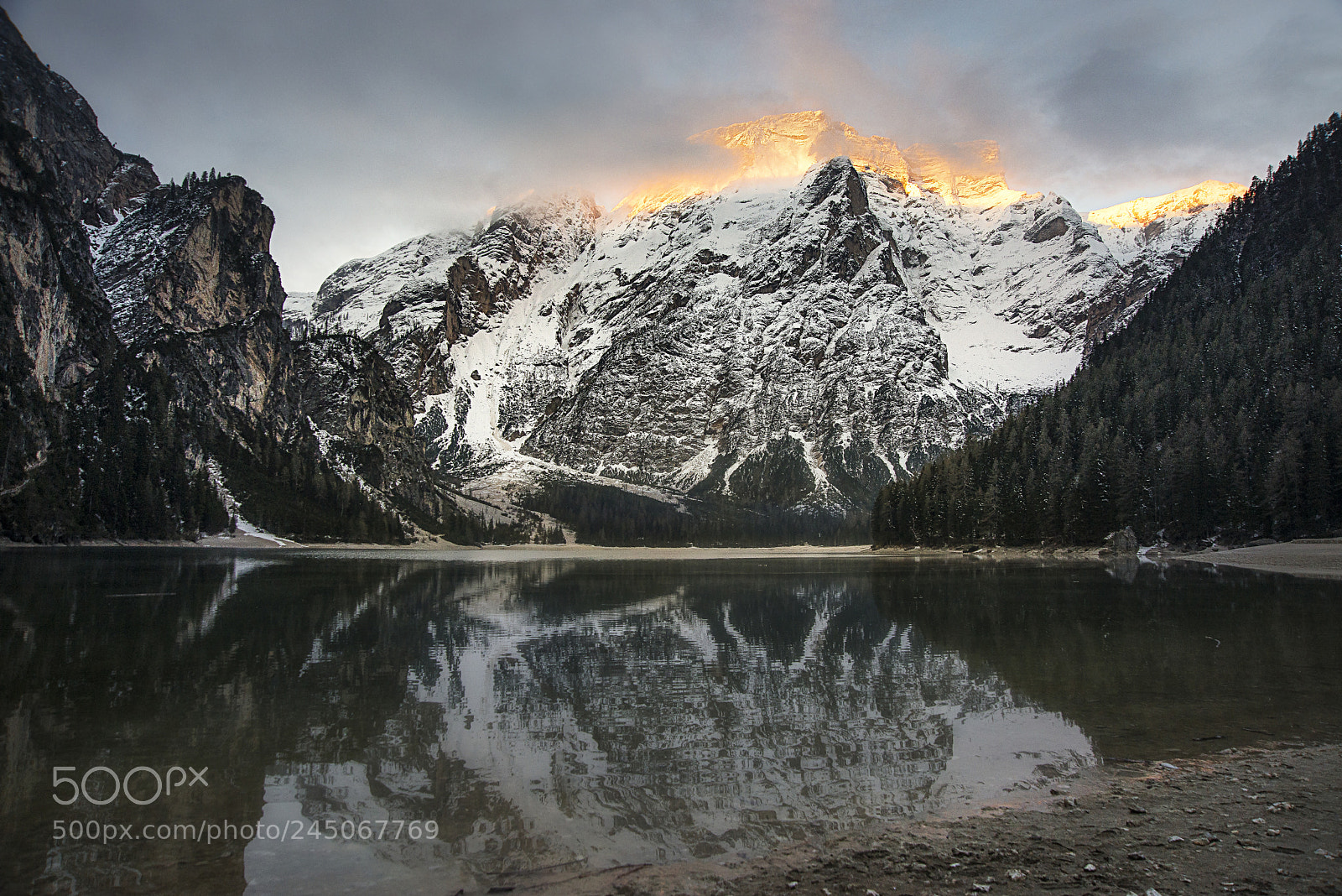 Nikon D610 sample photo. Sunrise at the braies photography