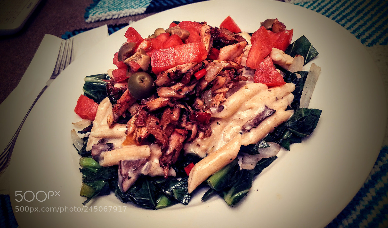 LG G5 sample photo. Chicken and pasta photography