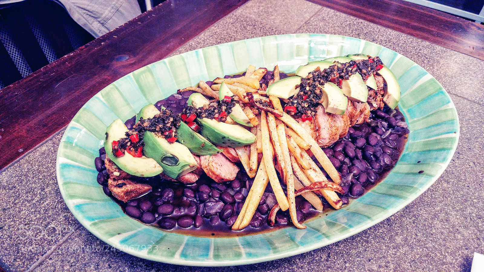 LG G5 sample photo. Pork tenderloin over black photography