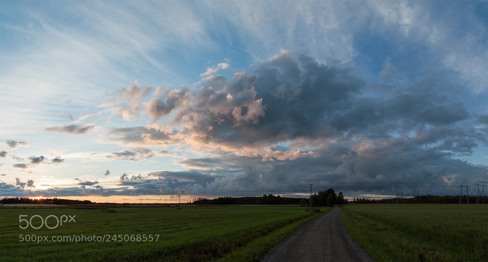 Canon EOS 500D (EOS Rebel T1i / EOS Kiss X3) sample photo. Evening clouds panorama photography