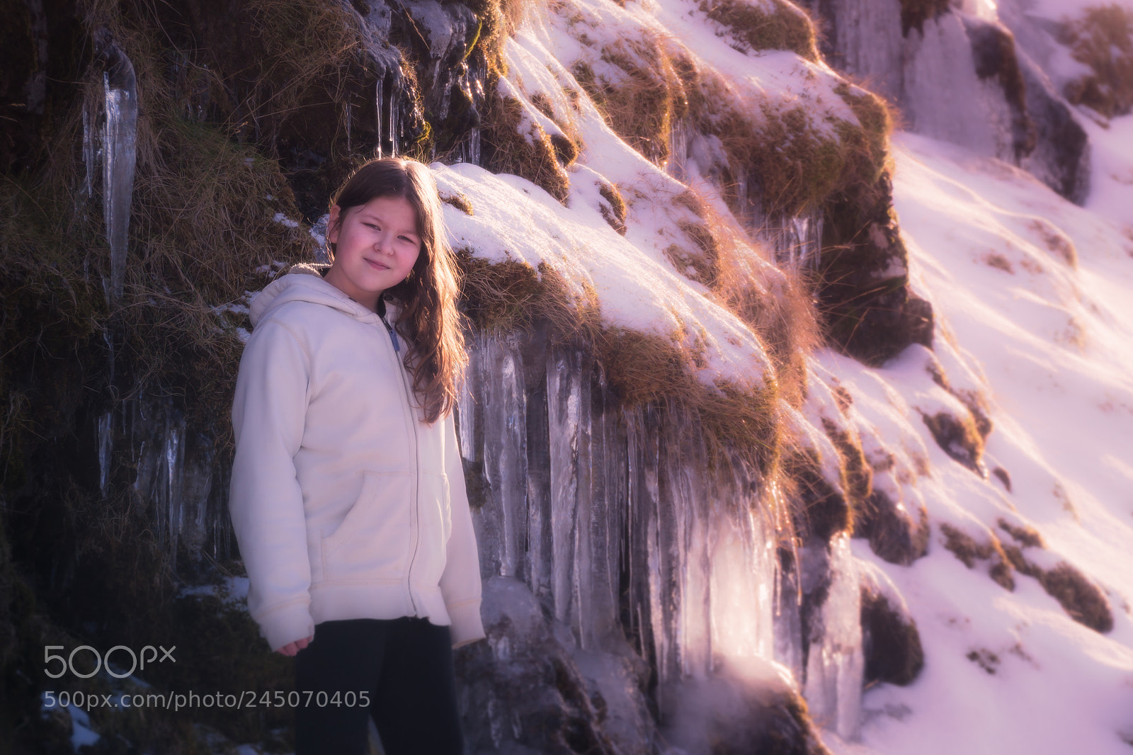 Nikon D3100 sample photo. Daughter in snow. photography