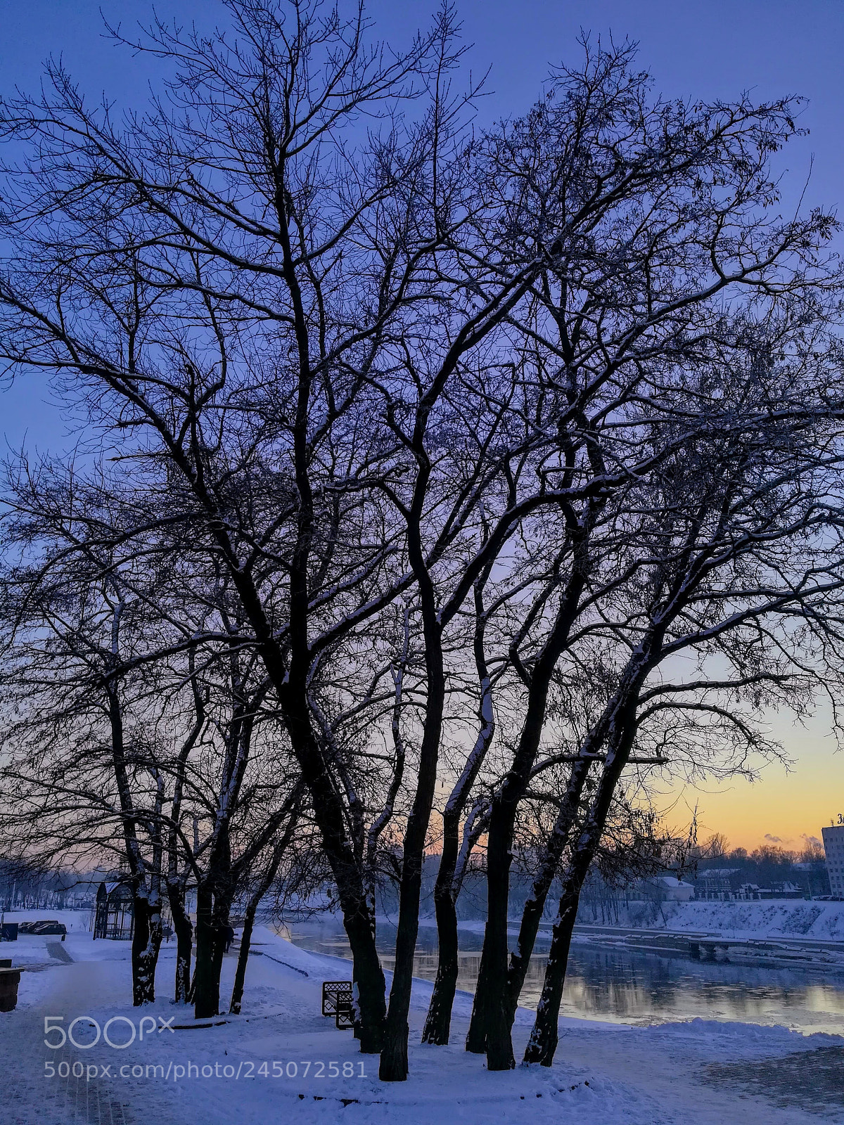 HUAWEI PRA-LX1 sample photo. Winter evening photography