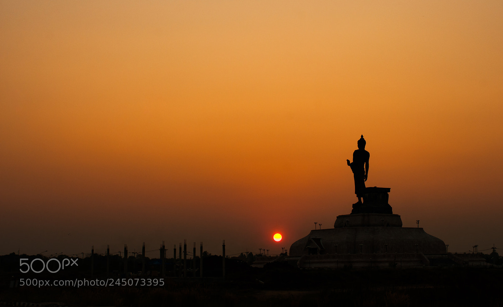 Nikon D300S sample photo. Silhouette of buddha image photography