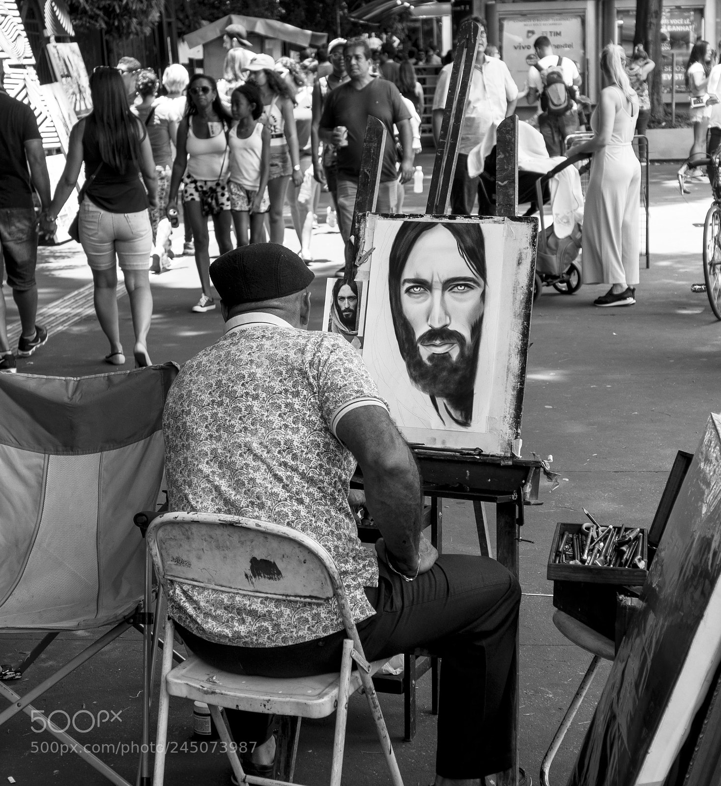 Sony Alpha NEX-7 sample photo. Unknow street painter photography
