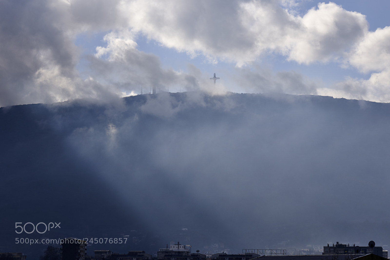 Sony a7R III sample photo. Vodno in clouds photography