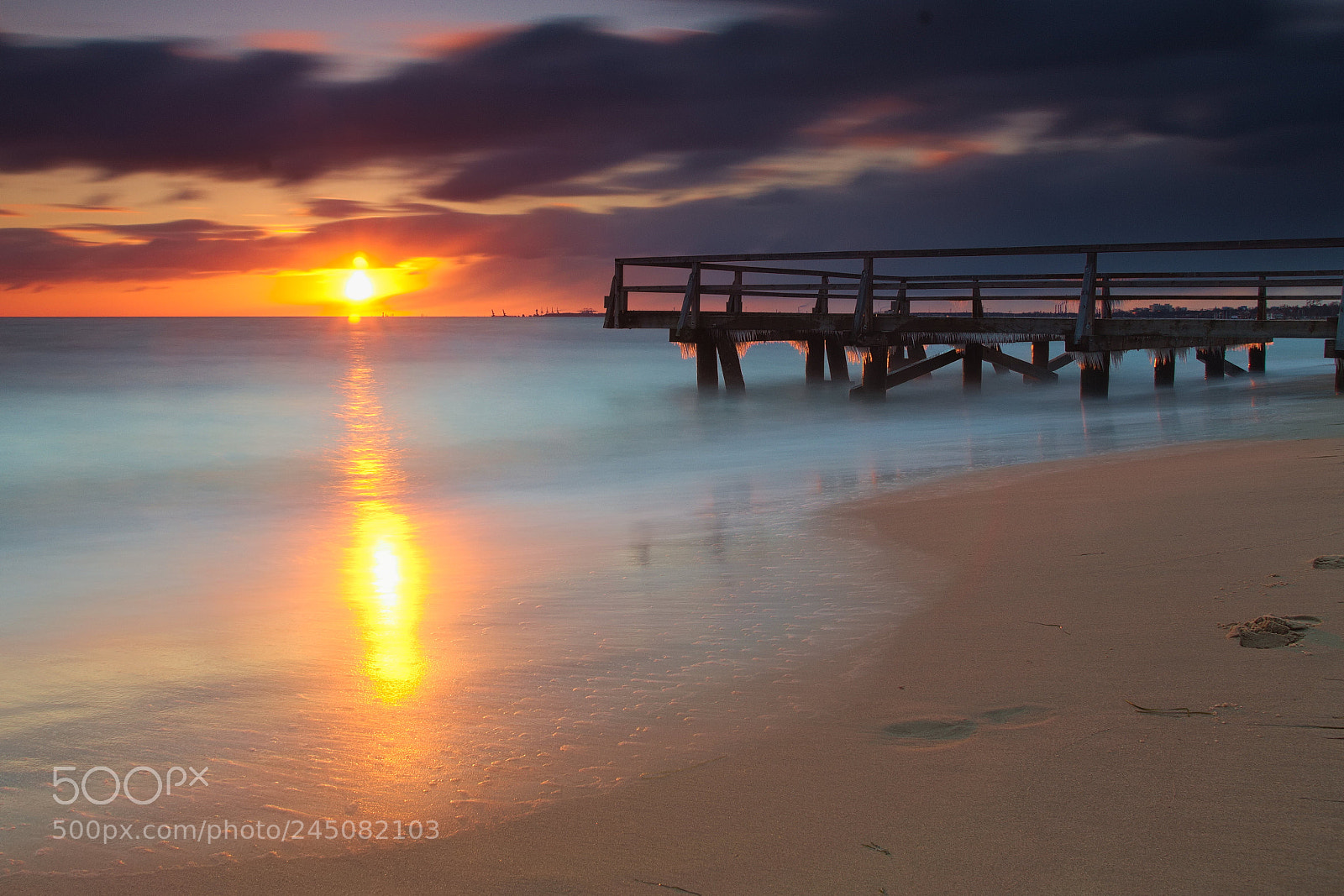 Pentax K-S2 sample photo. Sunrise at sopot photography