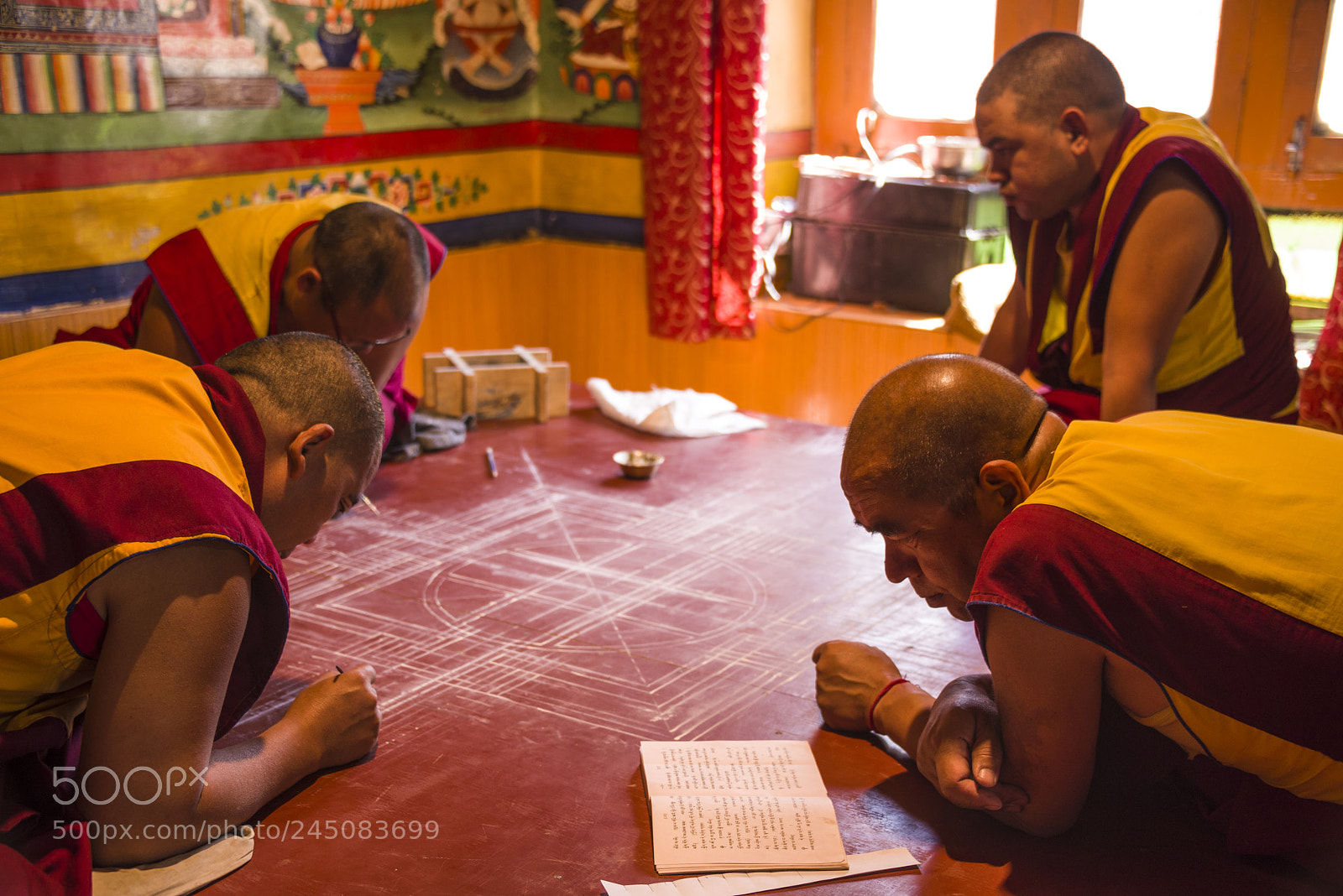 Nikon D810 sample photo. Monks starting drawing a photography