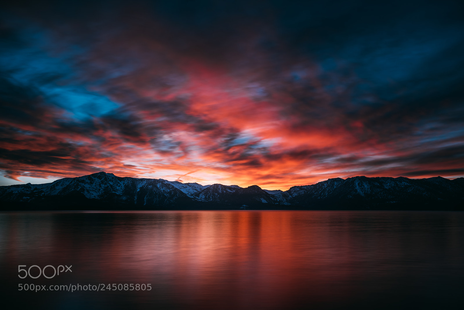 Nikon D810 sample photo. Sunset in lake tahoe photography