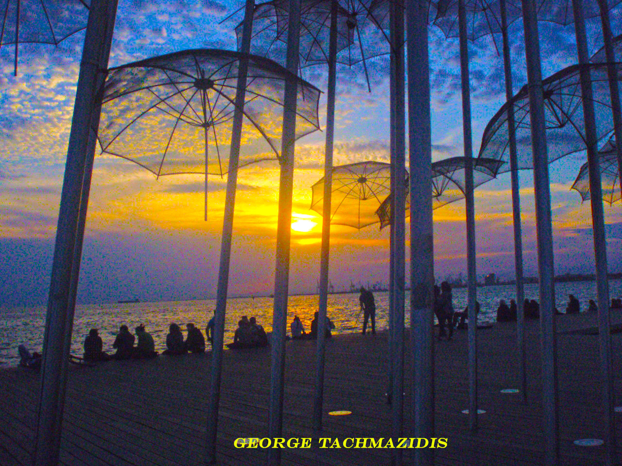 Olympus u760,S760 sample photo. Sunset over thermaikos gulf. photography