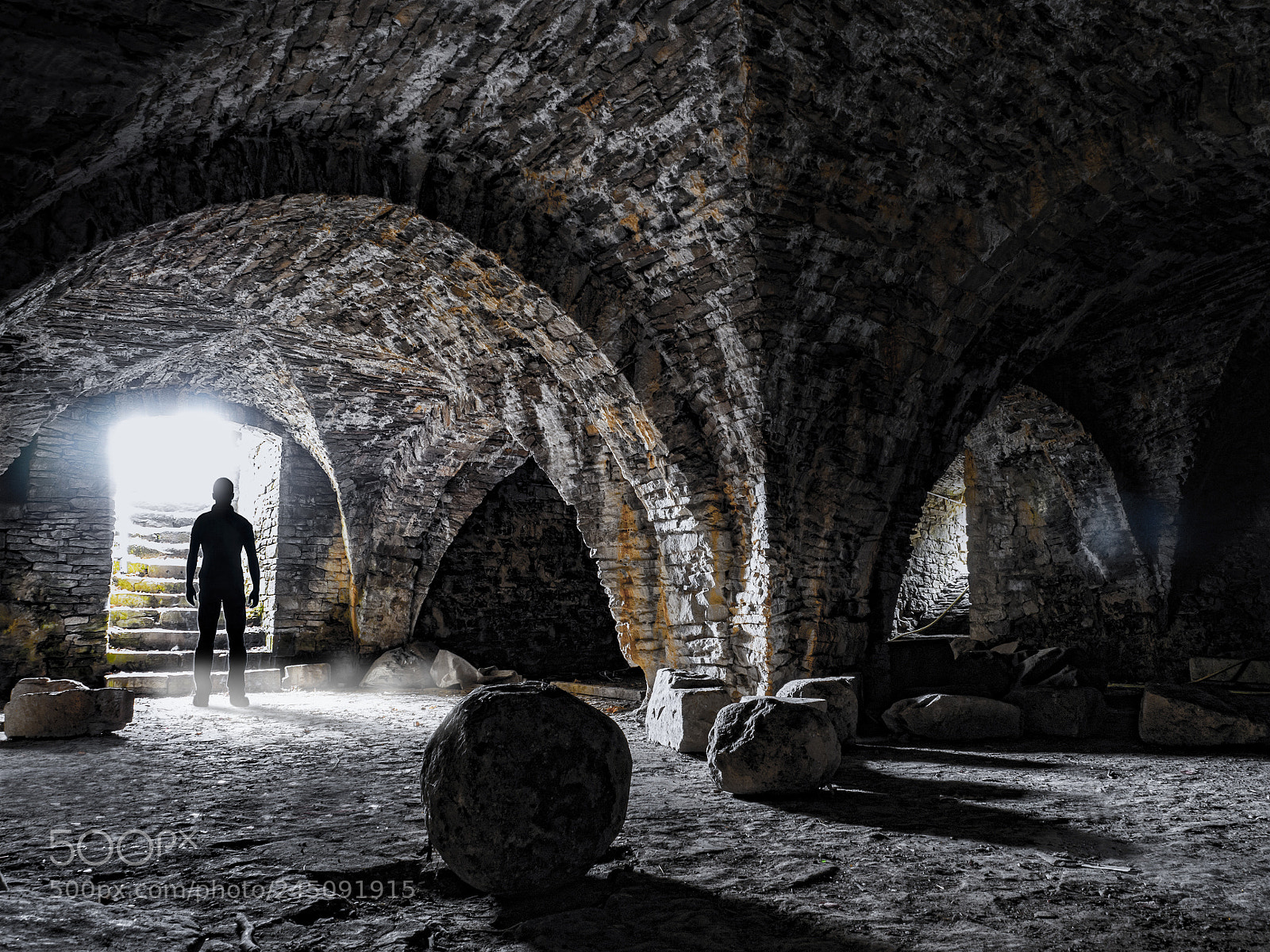 Olympus OM-D E-M5 II sample photo. In the cellar vault photography