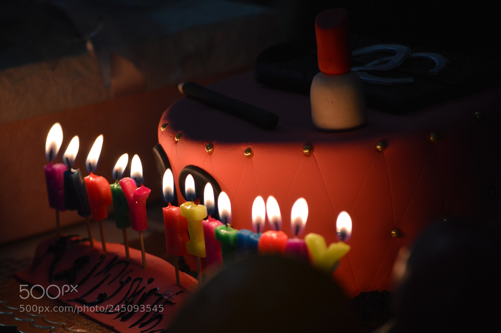 Nikon D3200 sample photo. Sister’s birthday cake photography